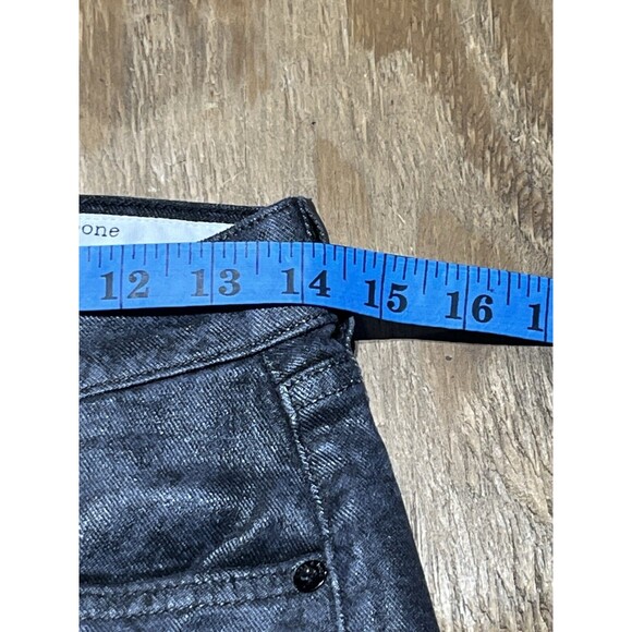 Rag & Bone Cate Mid Rise Ankle Skinny Snake-foil Women 27 Black @jeanbag - Picture 7 of 9